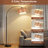 74.5" Rattan Arced Floor Lamp with Foot Switch