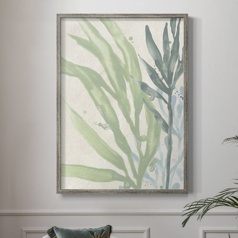 Swaying Seagrass IV, reproduction encadrée - bois massif, H 21 po x l 17 po