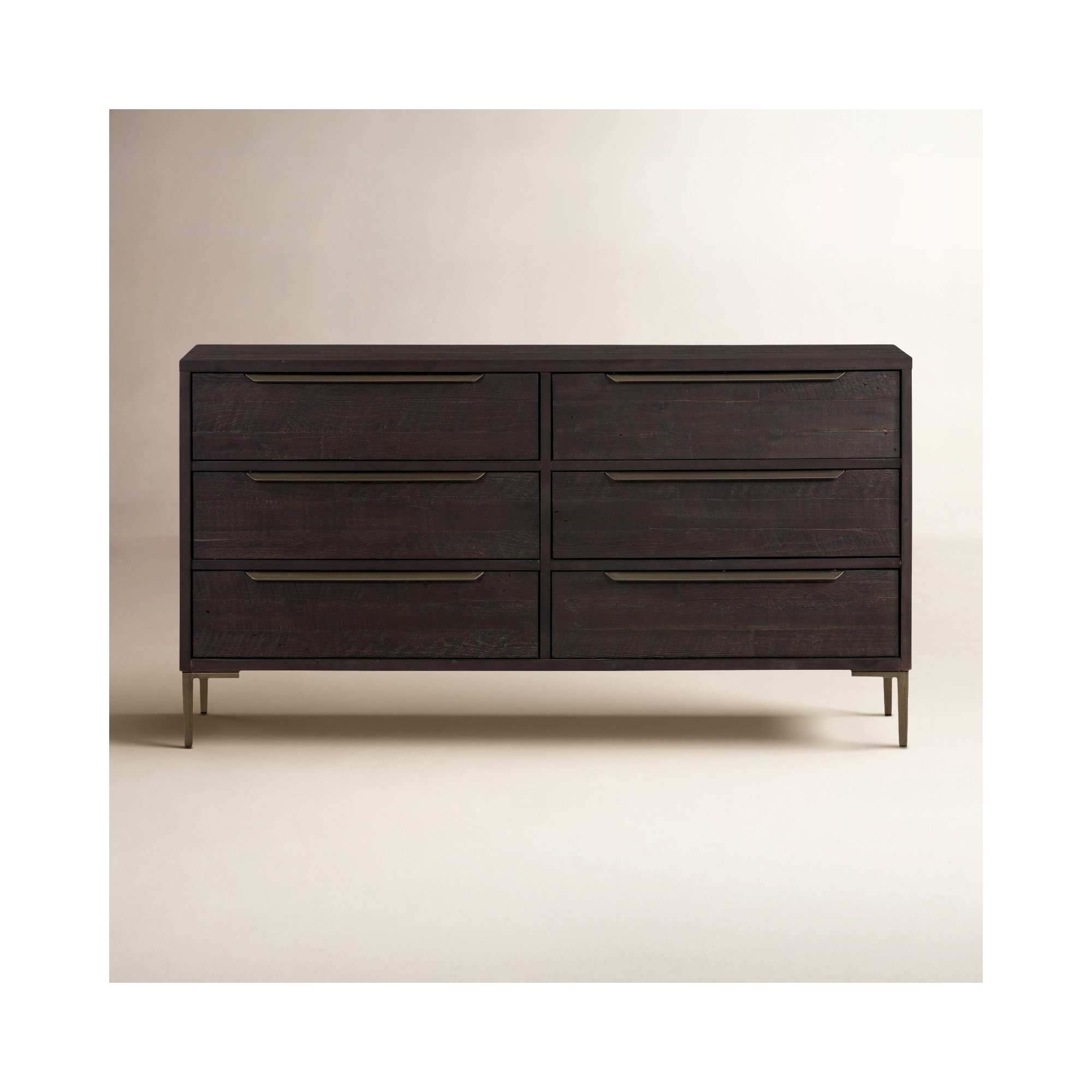 6 - Drawer Double Dresser, Black