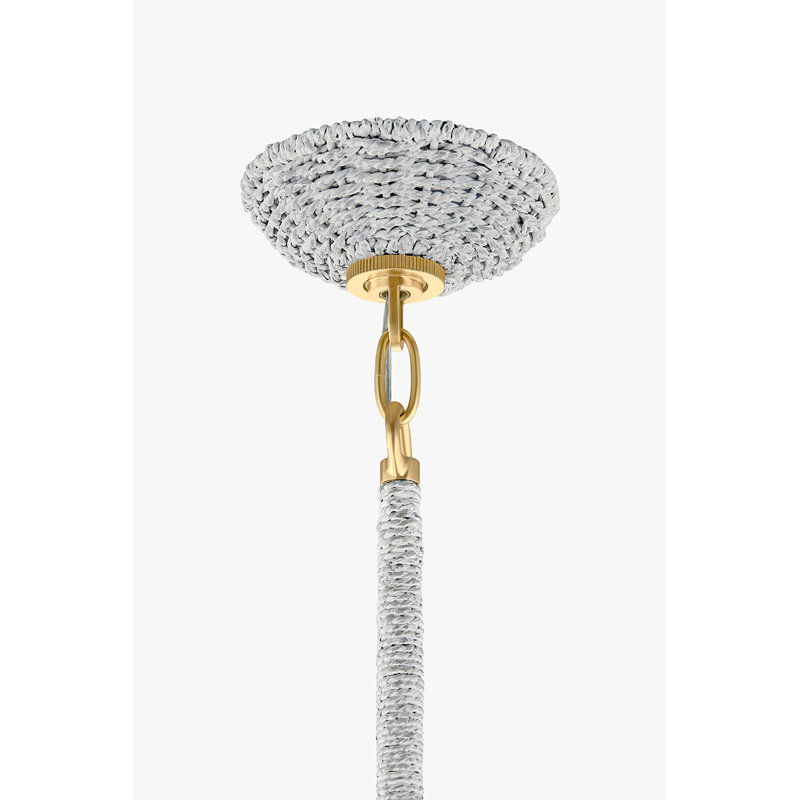 Hampstead Pendant in Aged Brass, 15 W, 17.75" H x 20" W x 20" D