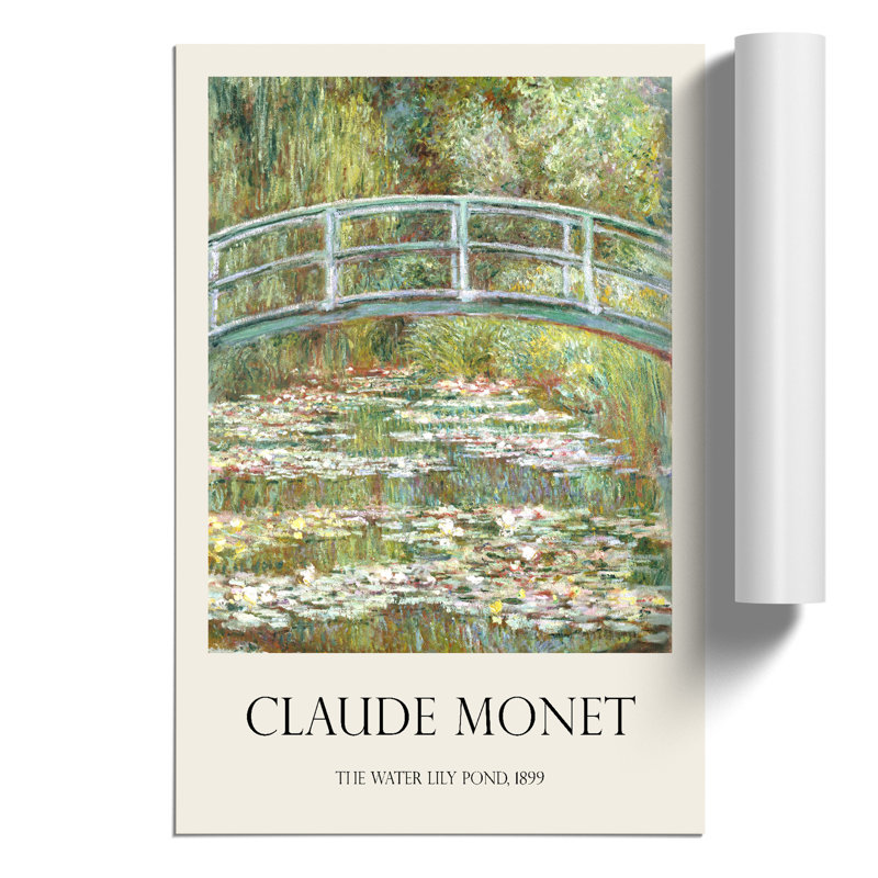 The Japanese Footbridge Print by Claude Monet - Wall Art, 30cm H x 21cm W x 0.1cm D