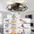 DAKAFUL 20" Flush Mount Caged Ceiling Fan With Light Kit And Remote, Reversible 6-Speed Motor-116415536