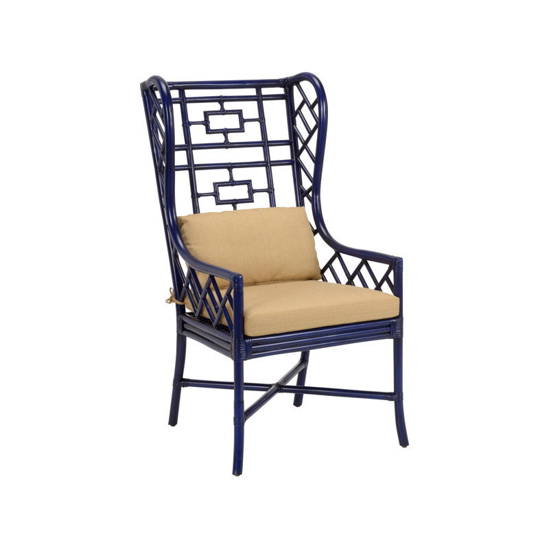 Fauteuil à oreilles Heritage, Beige, Indigo