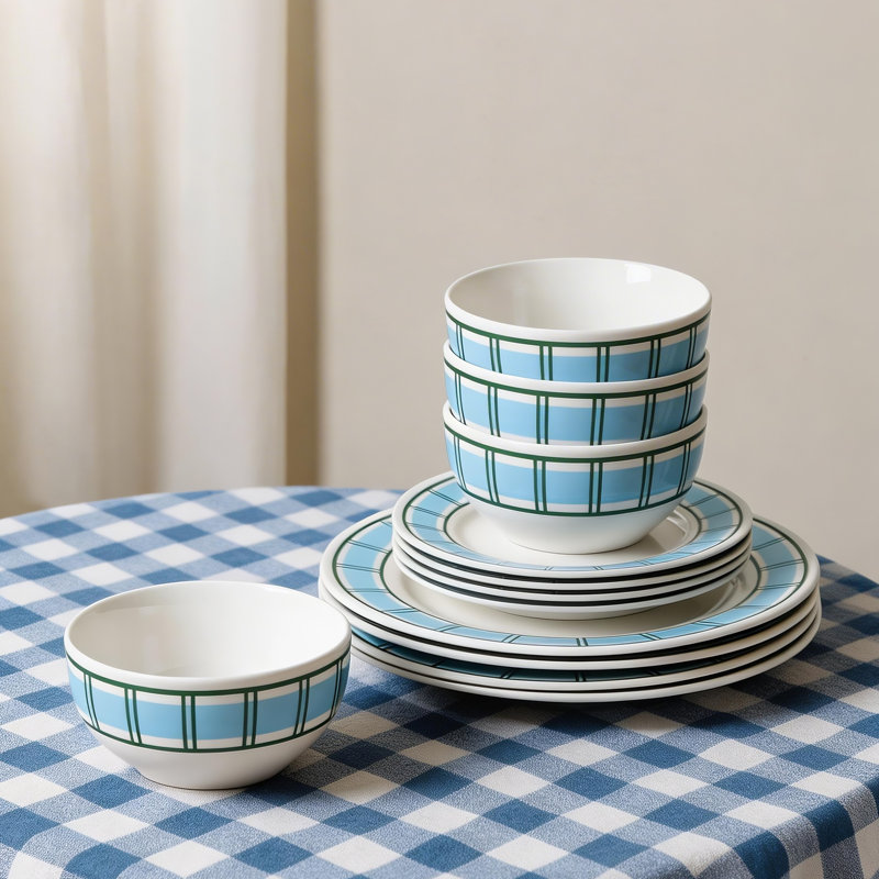 Yosemite 24-Piece Dinnerware Set Porcelain