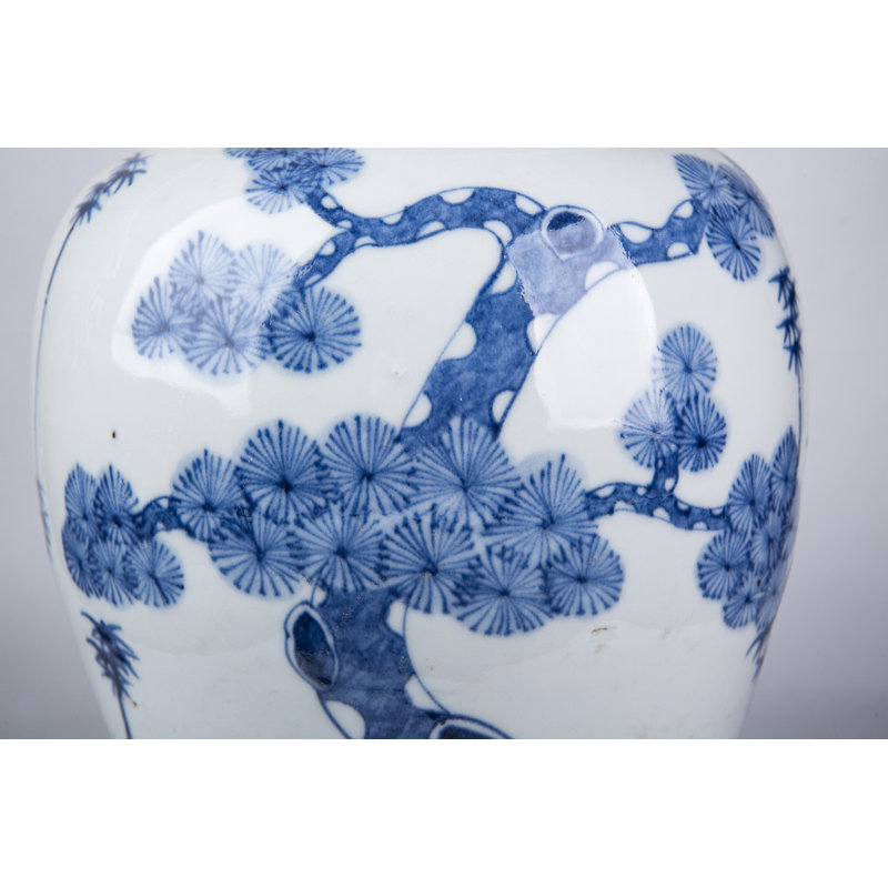 Pots en porcelaine bleu/blanc 21 po