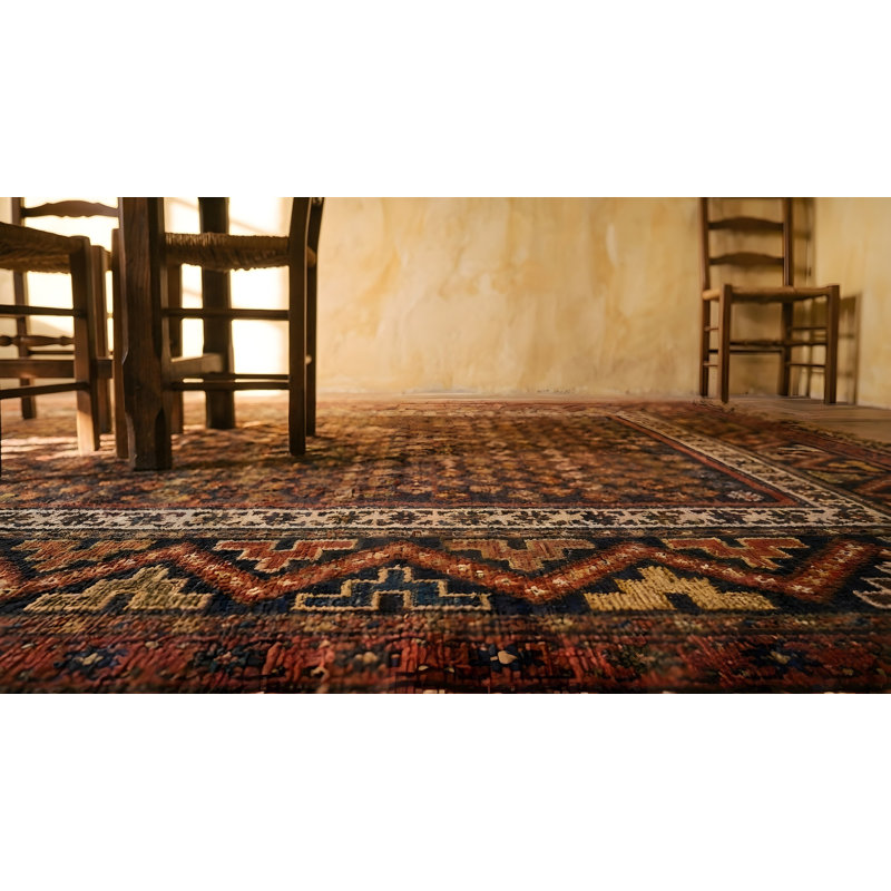 Antique Caucasian Hallway Runner Wool Rug