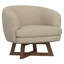 Fauteuil d'appoint pivotant beige sable