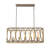 Rustic Metal Oval - Ring 5 - Light Kitchen Island Linear Chandelier-114394650