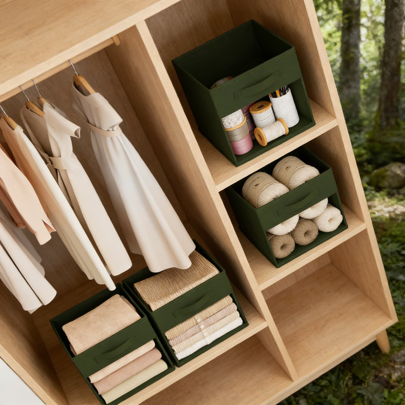 Cubes de rangement pliables avec fenêtre et poignées transparentes, paquet de 8 bacs de rangement en tissu pour organiser vêtements, jouets, livres et articles essentiels pour la maison