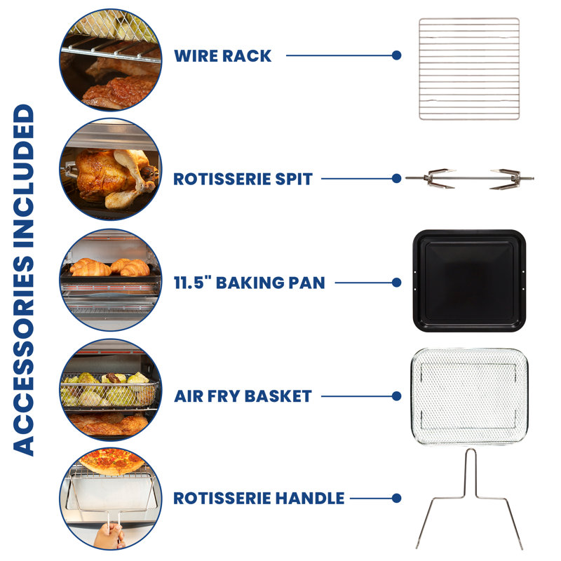 Kenmore Stainless Steel 6-Slice Digital Air Fryer Toaster Oven