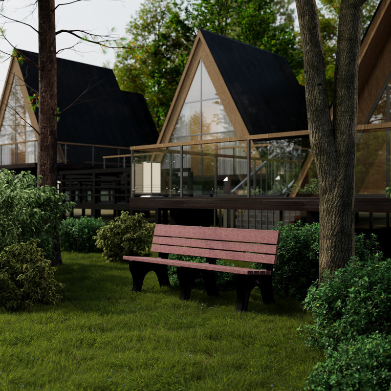 Banc Heritage Park, 6 pi, Bois de cerisier / noir