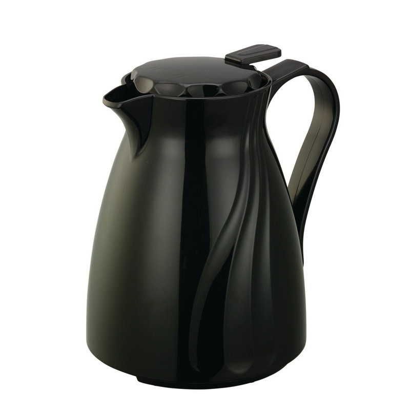 Carafe à bouton-poussoir, Noir, H 7,75 po x l 6 po x P 7,75 po