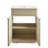 Render 24" Faux Travertine Bathroom Vanity With Sink In White