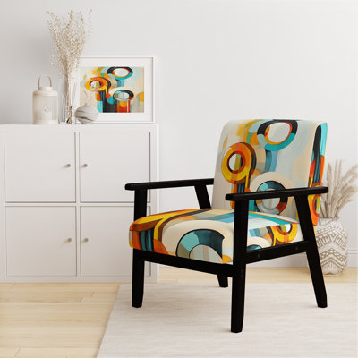 Chaise d'appoint abstraite à formes modernes - Fauteuil Mid-Century