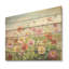Zinnias Country Charm - panneau de bois Zinnias, art mural sur bois de pin naturel-1115307154