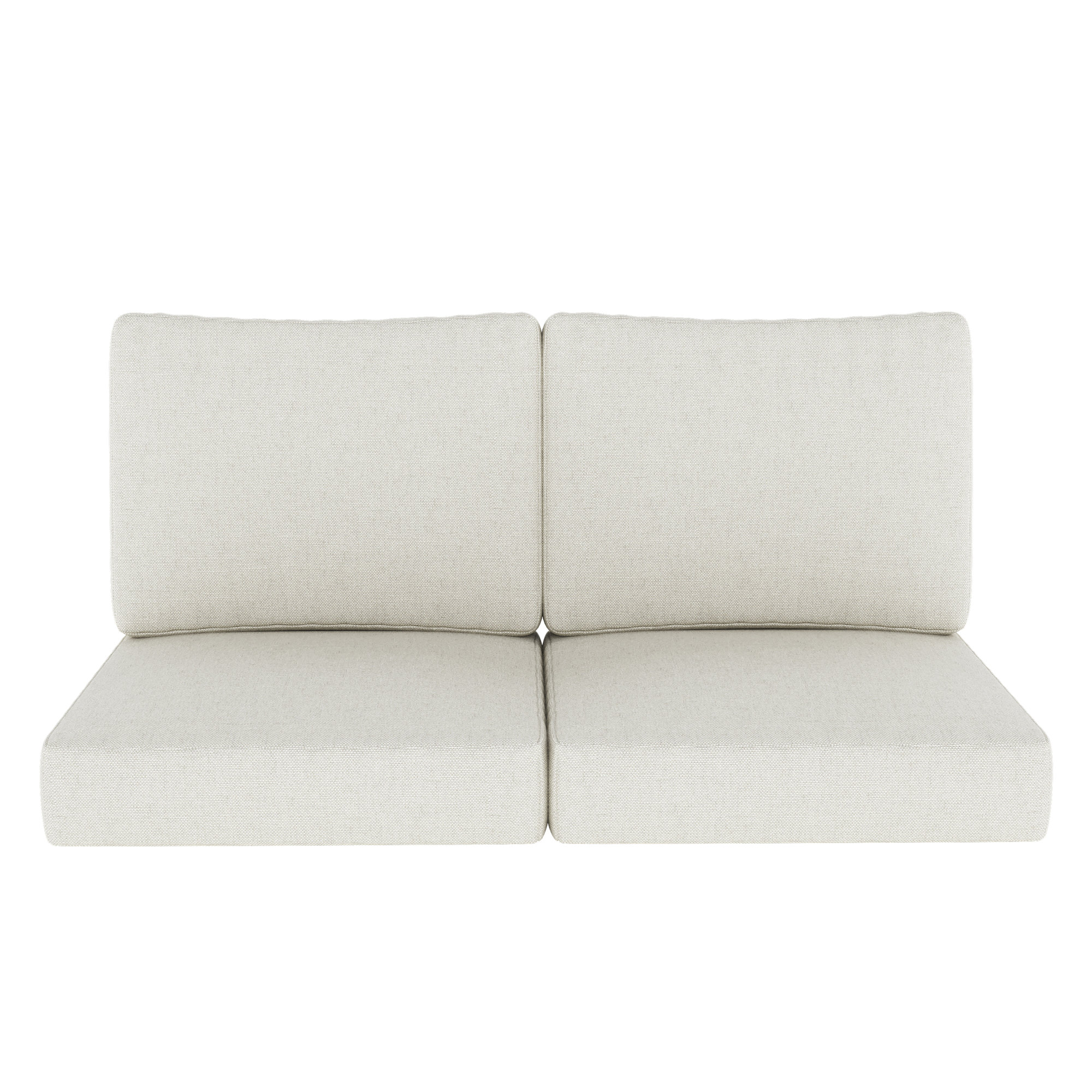 Sunbrella® Outdoor Loveseat Seat / Back Cushion, Sunbrella Bliss Linen
