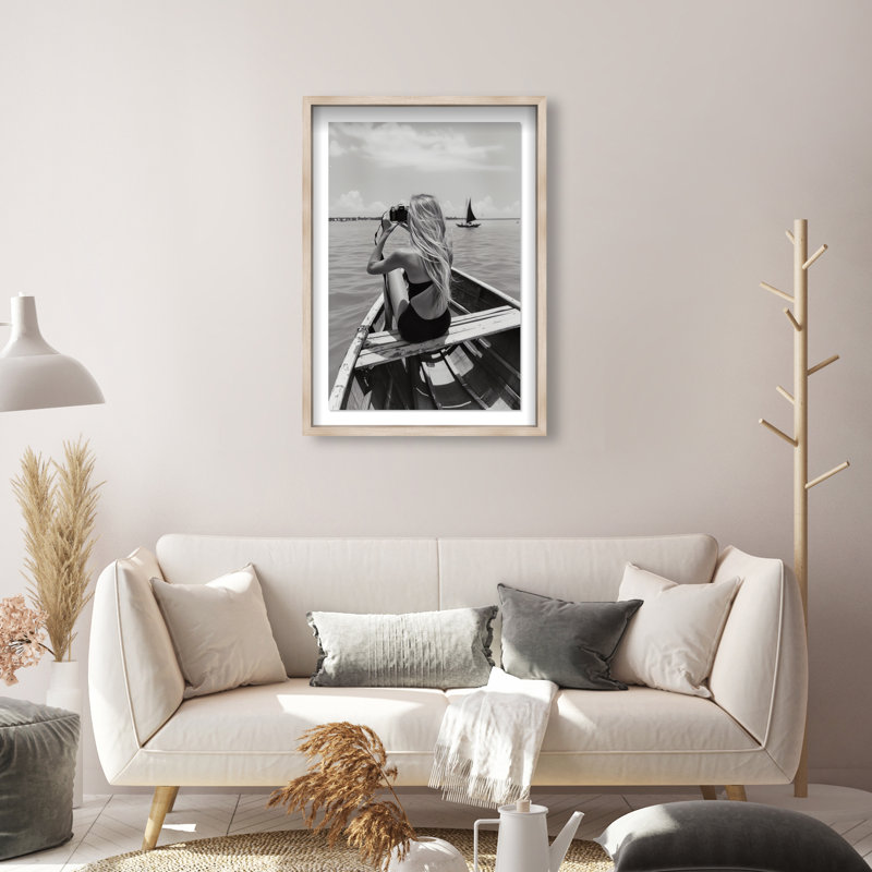 Frame Of Solitude Print by Oliver Gal, 25.5"H x 17.5"W, Natural Oak Shadowbox