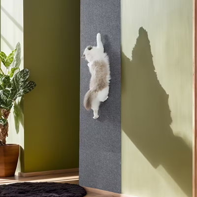 2Pcs Self-Adhesive Cat Scratcher Pad, Wear-Resistant Cat Wall Climbing Mat, Furniture & Couch Protector L:39.37" X W:11.81"(Set Of 2)