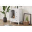 Meuble-lavabo de 24 po avec lavabo, une armoire avec porte à fermeture en douceur, 3 tiroirs à fermeture en douceur, poignées en métal rétro, blanc