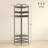 Coat Rack Corner Hall Tree, Industrial 4-Tier Coat Rack with Shoe Storage, 8 Movable Hooks and 2 Shelves