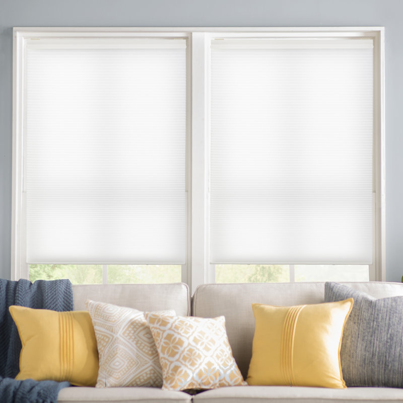 Top-Down Bottom-Up Semi-Sheer Cellular Shade, White, 22" W x 64" L