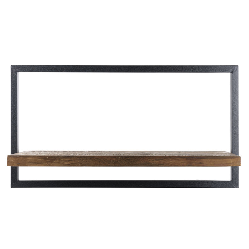 Mccombs Teak Solid Wood Floating Shelf, 35cm H x 65cm W x 25.3cm D