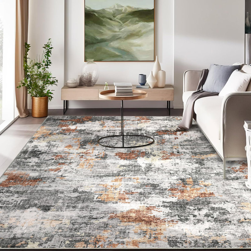 Area Rug, Orange, Rectangle 80 x 150 cm