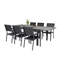 Albans 6 - Person Extendable Rectangular Solid Wood Patio Dining Set-1578962365