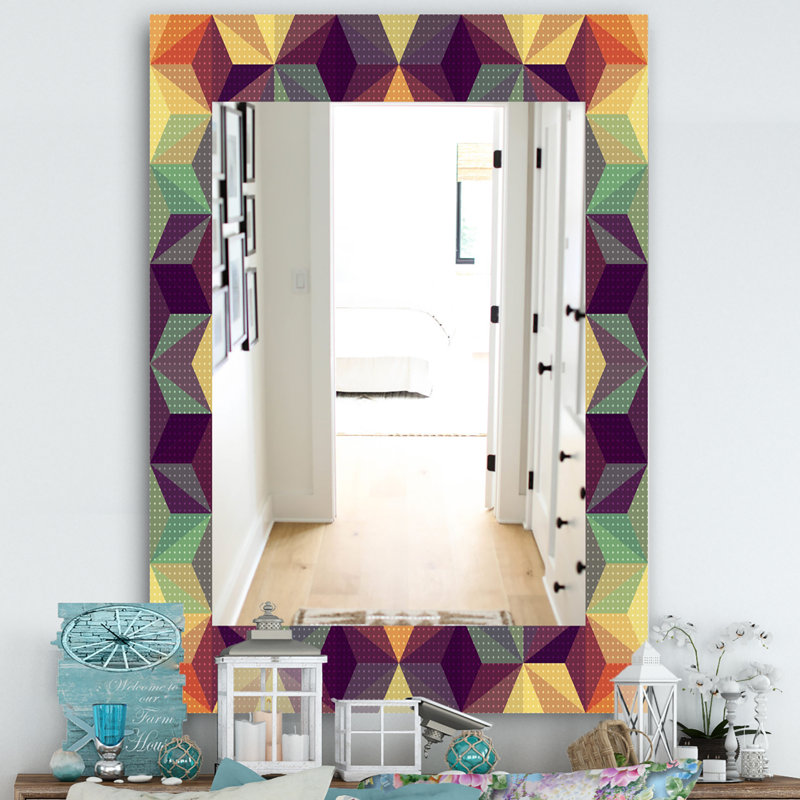 Miroir de salle de bain/meuble-lavabo triangulaire colourfields 31, H 39,4 po x l 29,5 po
