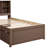 Modern Twin Size Bed Frame With Built-In USB Port On Bookcase Headboard And 2 Drawers-106845168