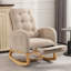 Chaise berçante avec repose-pieds à haut dossier-549167388