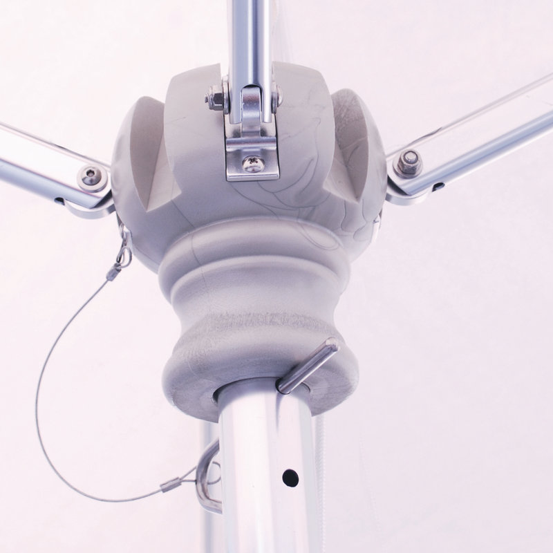 Parasol carré en aluminium avec tissu Sunbrella 8 pi Rudisill, Sunbrella® naturel