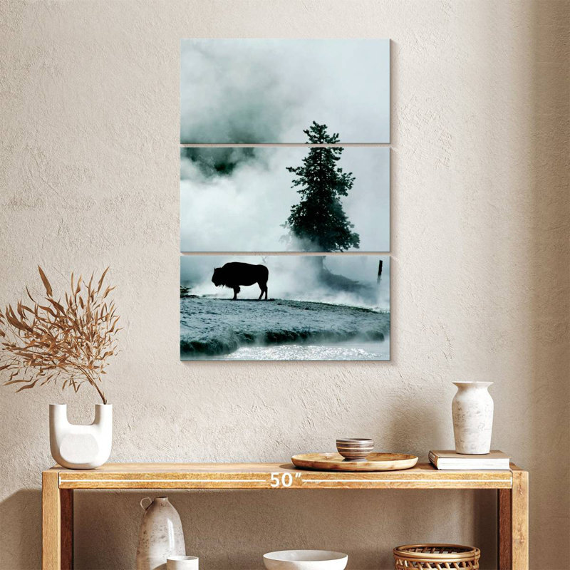 Brampt Buffalo Mist Silhouette, 38" H x 24" W