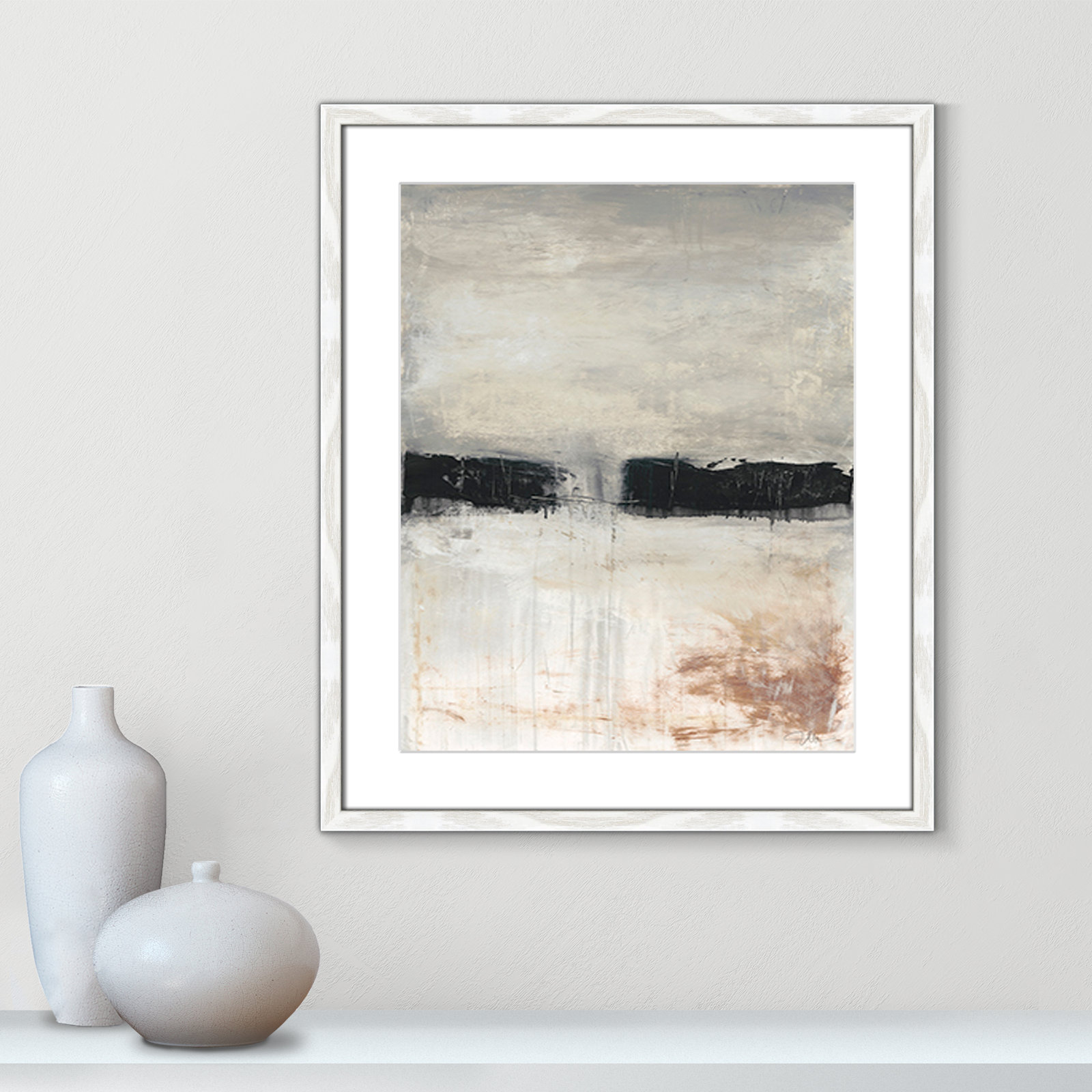 Autumn In The Dark Forest by Filippo Ioco, 25.5" H x 21.5" W x 0.75" D, White Framed