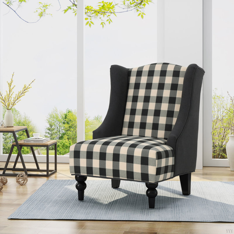 Fauteuil club haut dossier en tissu TODDman