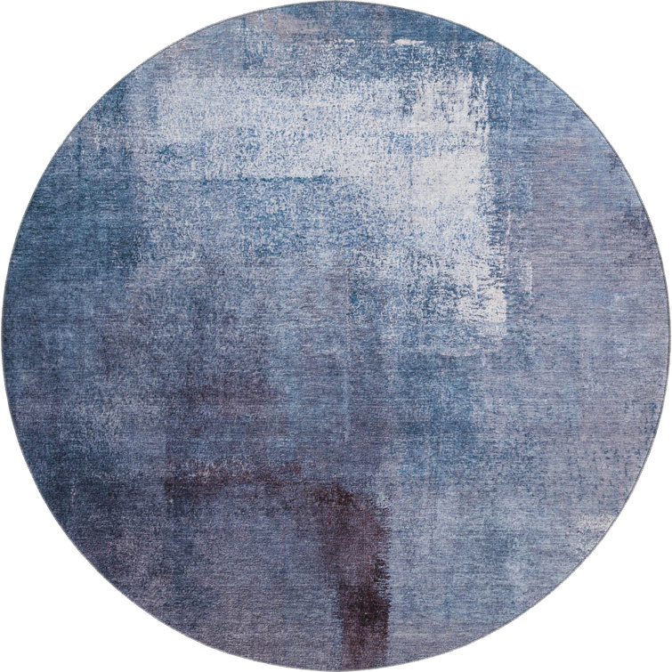 Premium Machine Washable Prisco Navy Rug