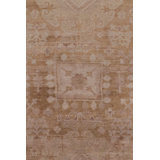 Rug & Kilim’S Khotan-Inspired Rug, Beige-Brown With Mauve Traditional Patterns