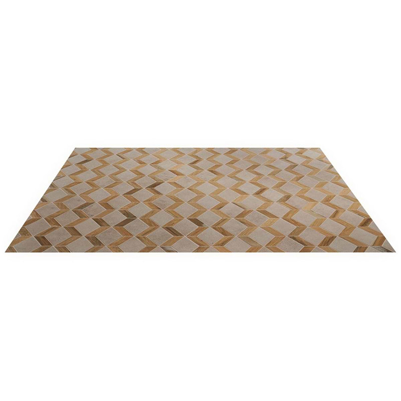 Eternal 9x12 Diamond Matte Wood Look and Cement Porcelain Mosaic Tile