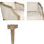 Fauteuil d'appoint traditionnel beige avec finition en bois récupéré et fauteuil de style tissu