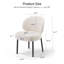Chaise de salle à manger rembourrée large avec dossier incurvé et large siège rembourré Nilina (ensemble de 2)-1999482731