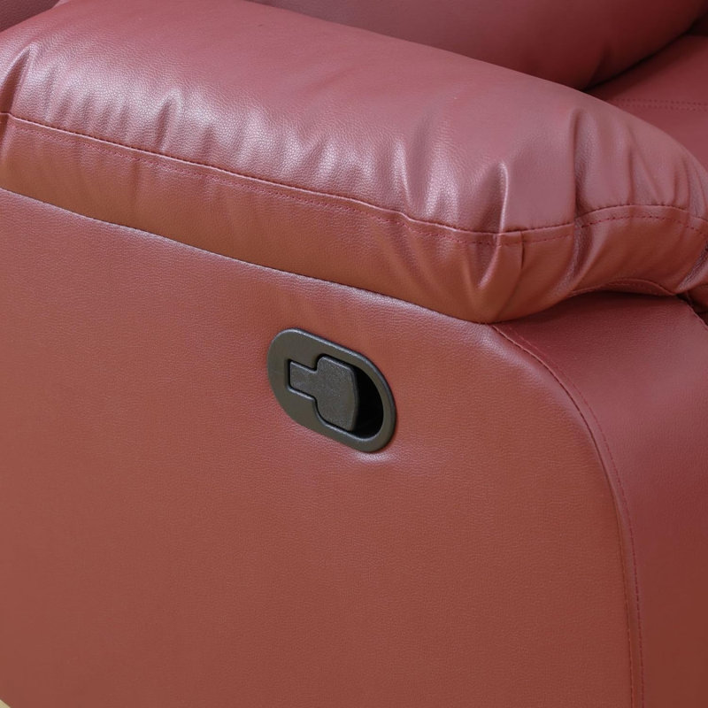 Jalus Recliner, Red Cotton Blend