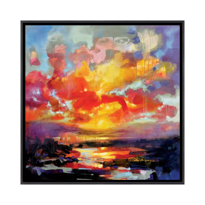 Emerging, Distressed Black Framed Canvas, 18" H x 18" W x 1.5" D, No Mat