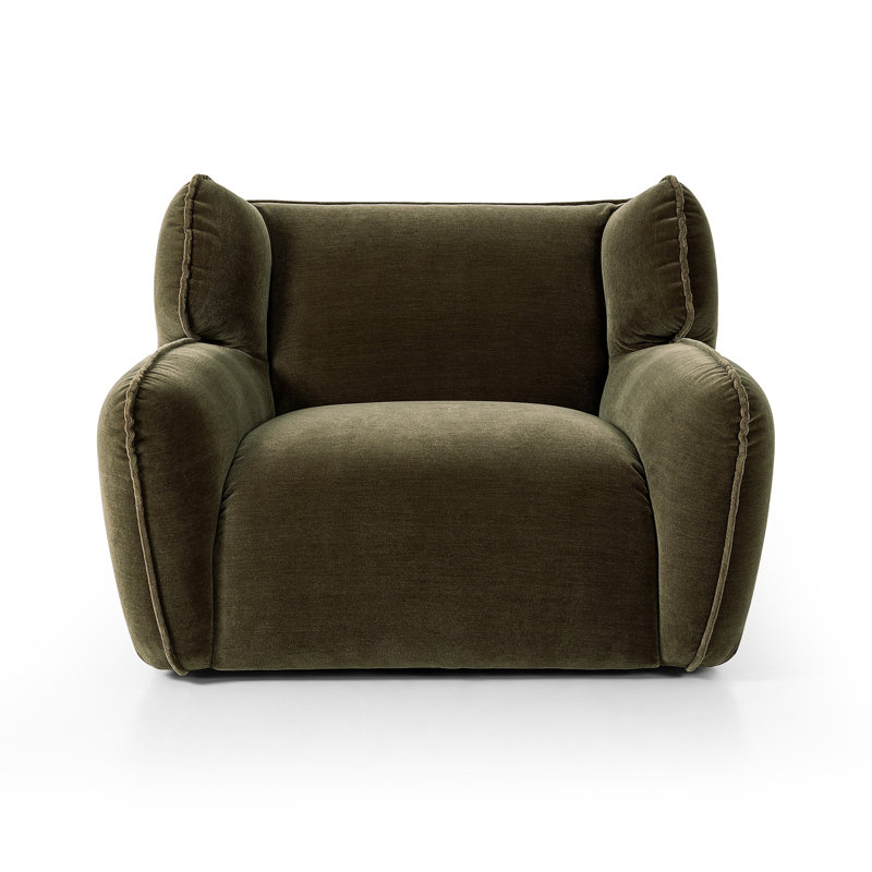 Garland Swivel Club Chair, Olive Performance Velvet