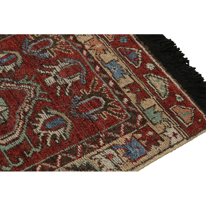 Burano Handmade Kilim Wool Geometric Area Rug, Square 4'