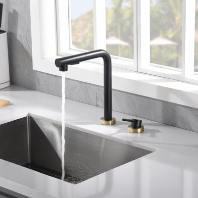 Kitchen Sink Faucet, Pull-down Kitchen Faucets with Swivel Spout, S6127PR-XX-WF