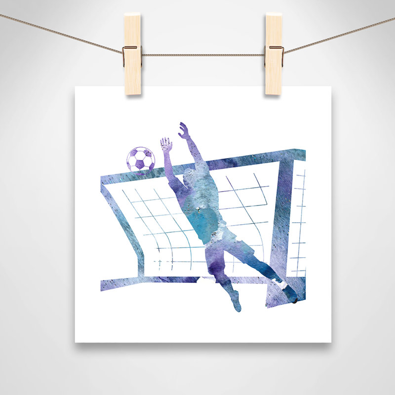 Fille de football 2, H 10 po x l 10 po x P 1 po, Papier