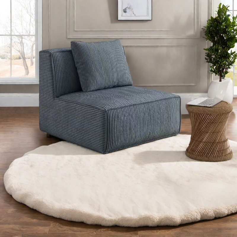 Canapé-lit modulaire en chenille moelleux multifonctionnel gris pour une vie compacte