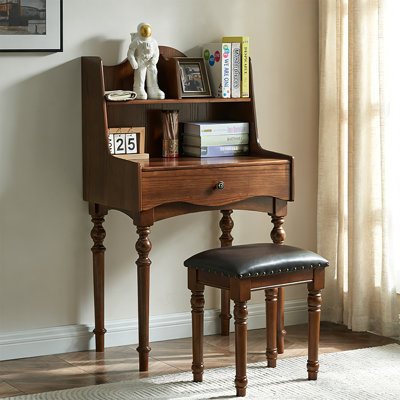 Bureau d'écriture moderne simple en bois d'hévéa