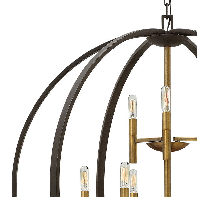 Euclid 12-Light Globe Pendant, Spanish Bronze