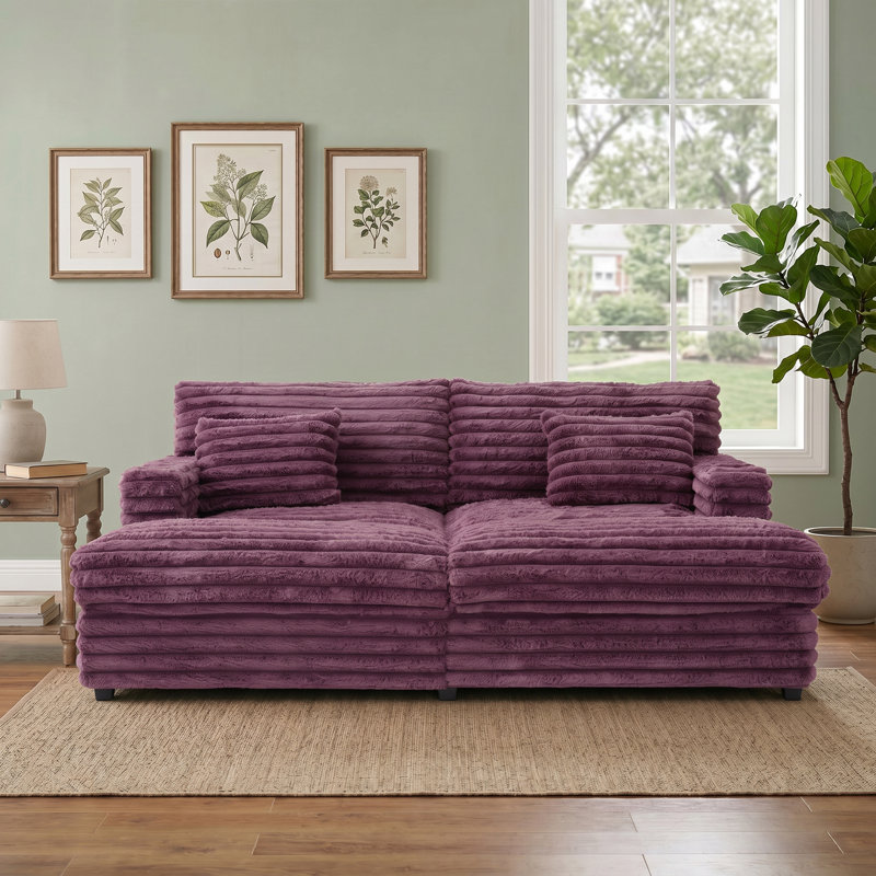 Canapé double 83,5 po, Wine Red